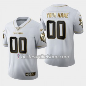 Herren Minnesota Vikings Trikot Nike Weiß Golden Edition 100th - Personalisiert